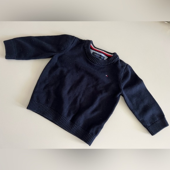 Tommy Hilfiger Crew Neck Sweater - Navy - Picture 1 of 6